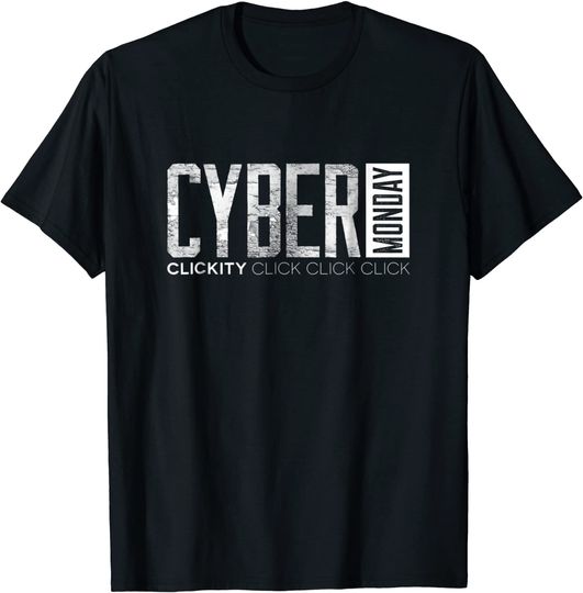 Discover Cyber Monday Clickity Click Weathered/Distressed T-Shirt