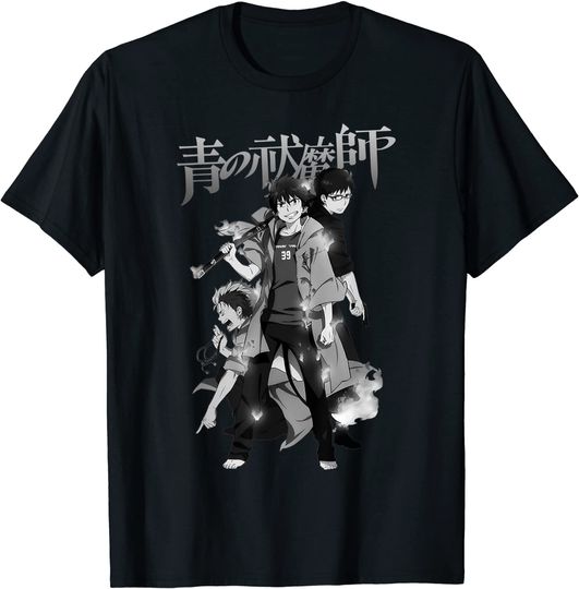 Exorcist Design Art Blue Anime Manga T Shirt