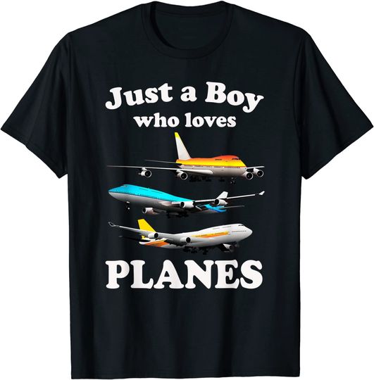 Just A Boy Who Loves Planes T-Shirt & Toddler Airplane Lover T-Shirt