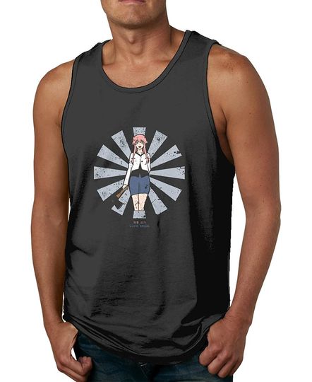Future Diary Yuno Gasai Tank Top Man's Leisure Round Neckline Sleeveless Tops Vest