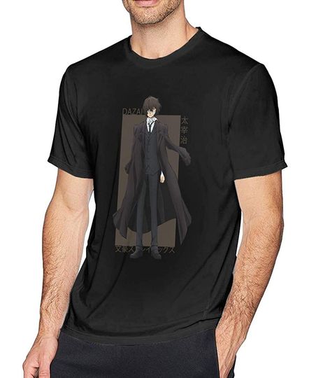 Anime & Osomatsu-San Pattern Classic Short Sleeve T Shirts for Men Black