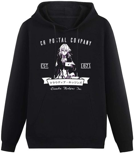 Anime & Violet Evergarden - Ch Postal Company Anime Hoodie Men's Teen Otaku Cap Pullover Sweatshirt