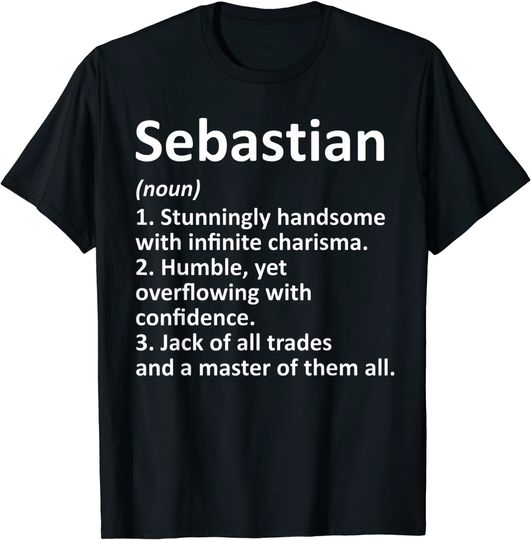 SEBASTIAN Definition Personalized Name Birthday Gift T-Shirt