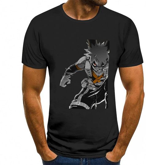 Short Sleeve T-Shirt for Men Anime & Katsuki Bakugou Premium