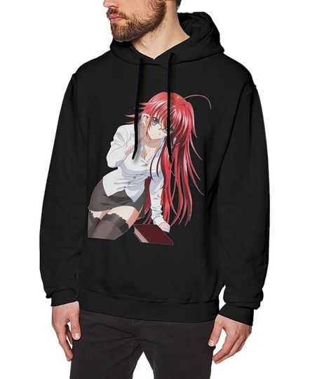 High School D&D Rias Gremory OL Men's Casual Long Sleeved Cotton Sweatshirts Pullover Hoodie