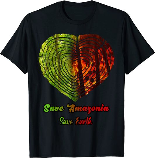 Save Earth Trunk Heart Shaped T Shirt