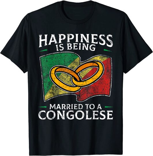Congo Republic Marriage Congolese Married Flag Brazzaville T Shirt