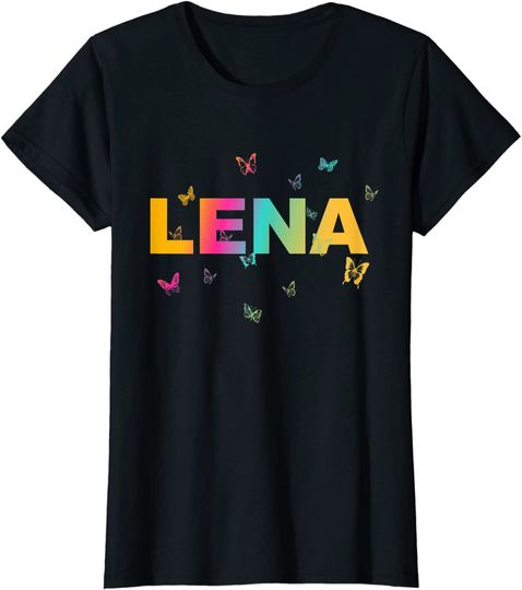 Lena With Butterlfies Premium T Shirt