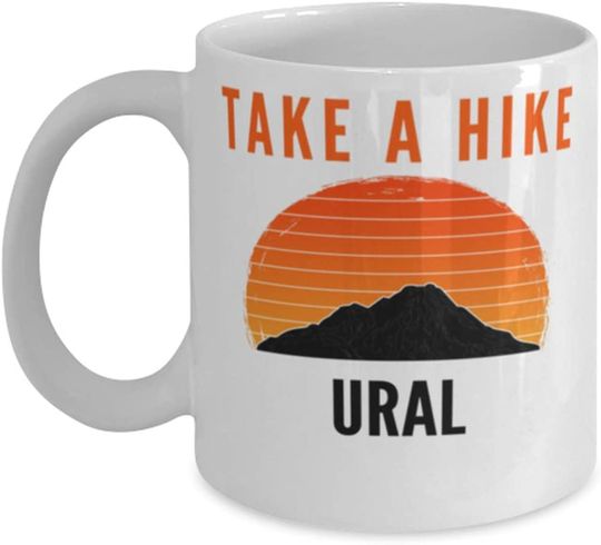 Take A Hike Ural Mountains White Coffee Mug