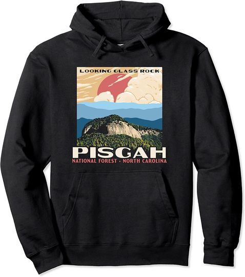 Discover Retro Pisgah National Forest WPA Style Vintage Graphic Pullover Hoodie