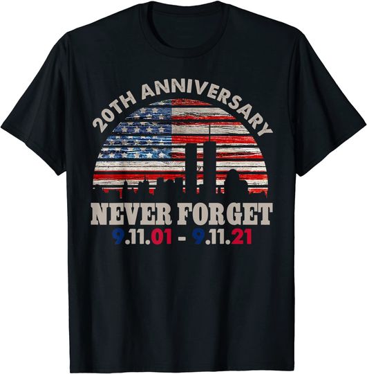 One World Trade Center USA Flag T Shirt