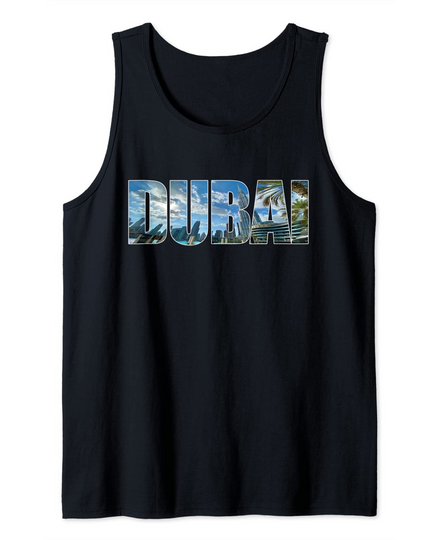 Dubai Cityscape At Daytime Burj Khalifa Tank Top