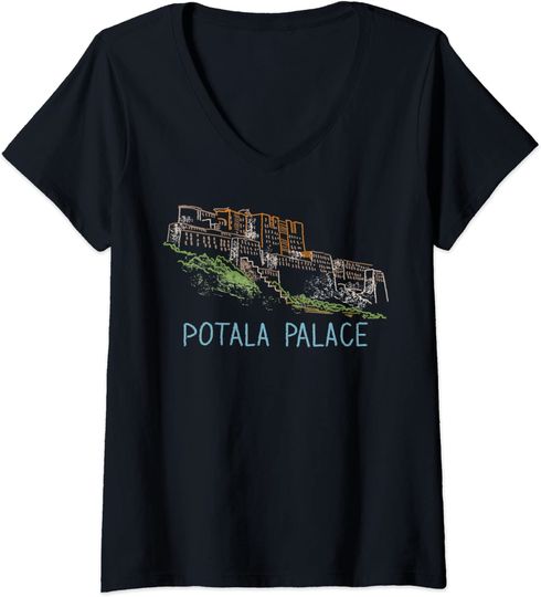 Potala Palace Tibet V Neck T Shirt