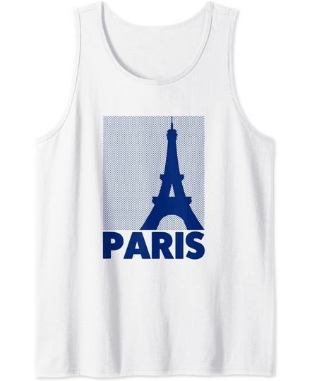 Cool Paris France Tees - Paris Eiffel Tower Abstract Skyline Tank Top