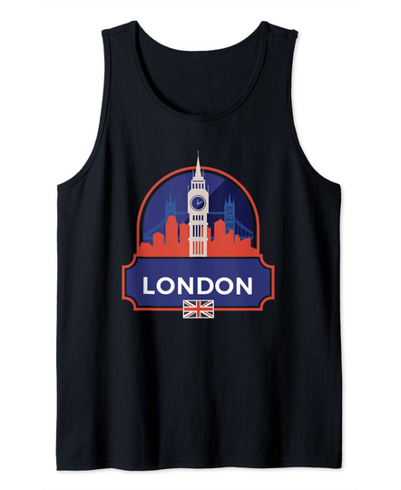 London Big Ben Tower Bridge Tank Top