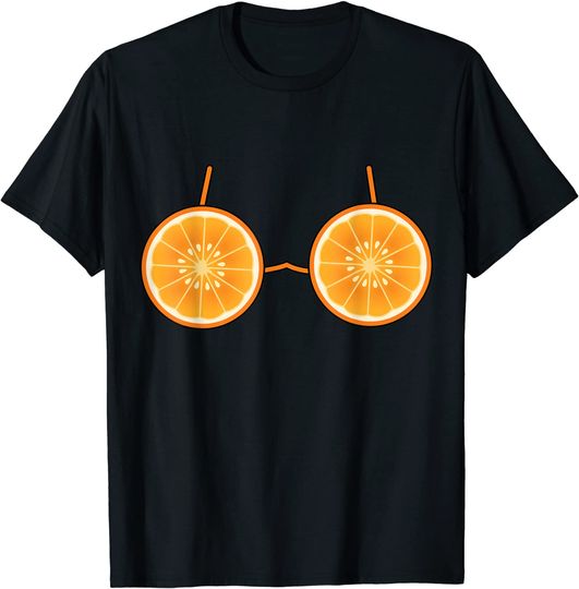 Orange Bra Costume Cute Easy Fruit Halloween T Shirt