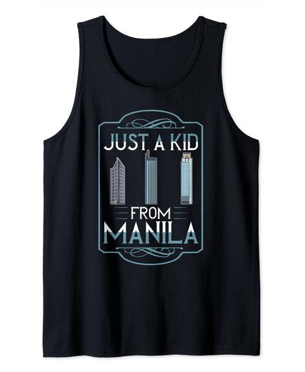 Manila Philippines City Skyline Map Travel Tank Top