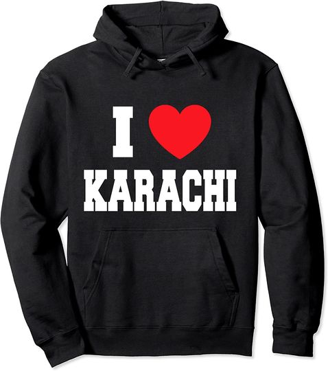 I Love Karachi Pullover Hoodie
