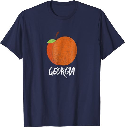Vintage State Of Georgia Peach T Shirt