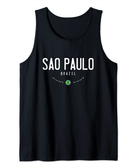 Sao Paulo Brazil Flag Tank Top
