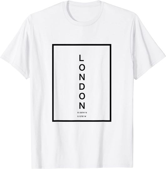 London Coordinates Minimalist T Shirt