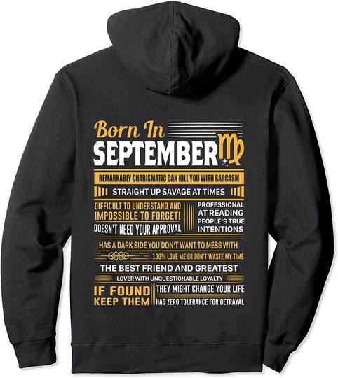 Born In September Virgo Pullover Hoodie