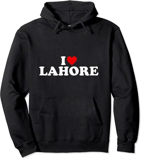 Discover I Love Lahore Heart Pullover Hoodie