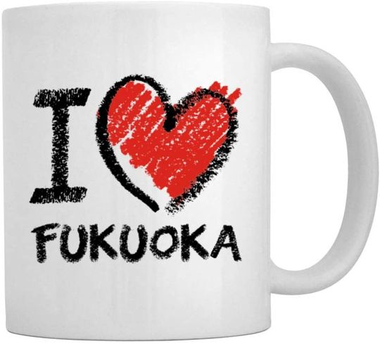 I love Fukuoka chalk style Mug