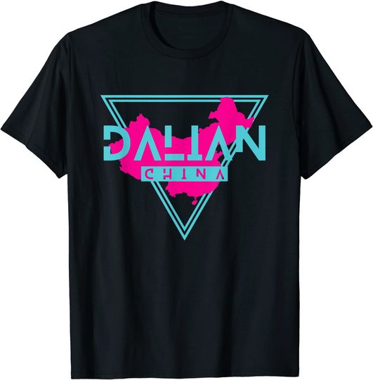 Discover Dalian China Retro Triangle Souvenir T-Shirt