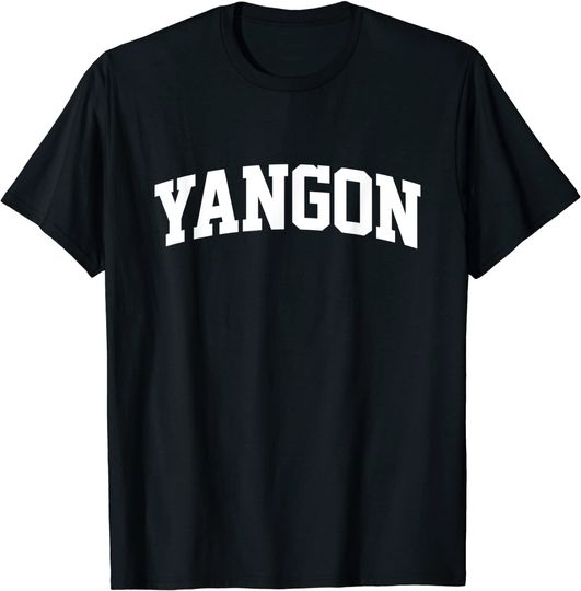 Discover Yangon Vintage Sports Arch Souvenir T-Shirt