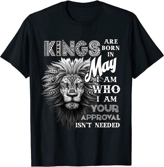 This Lion Was Born In May Happy Birthday T-Shirt