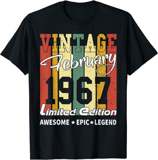 Vintage Limited Edition Birthday Decoration February 1967 T-Shirt