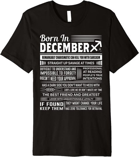 Born In December Sagittarius T Shirt