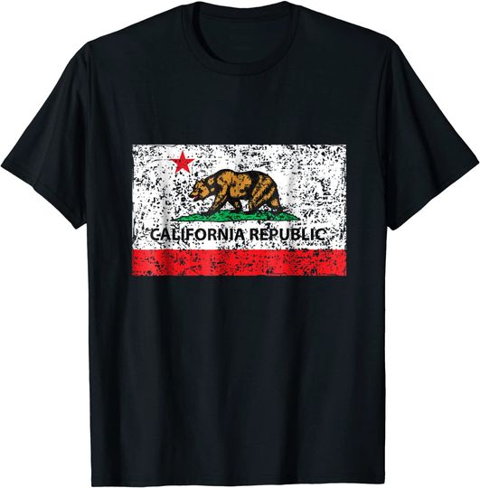 Discover California Republic Cali Flag T Shirt