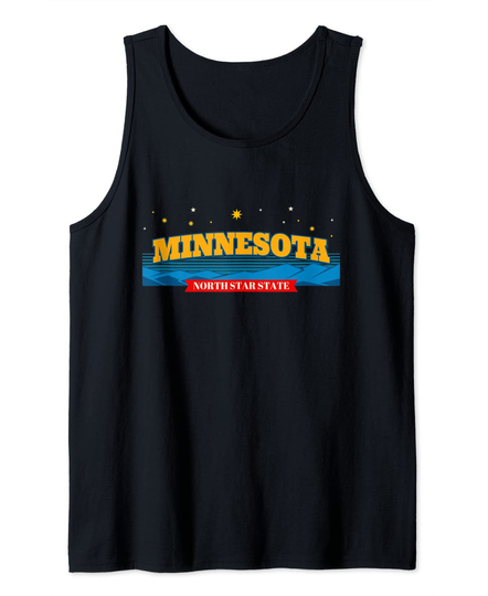 Cool Minnesota Map The Land Tank Top