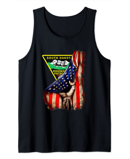 South Dakota Highway Patrol American Flag Tank Top
