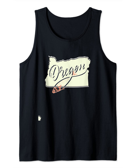 OREGON STATE SKETCH Chinook Salmon Fishing Tank Top