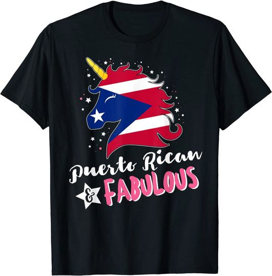 Puerto Rican Unicorn Flag T Shirt
