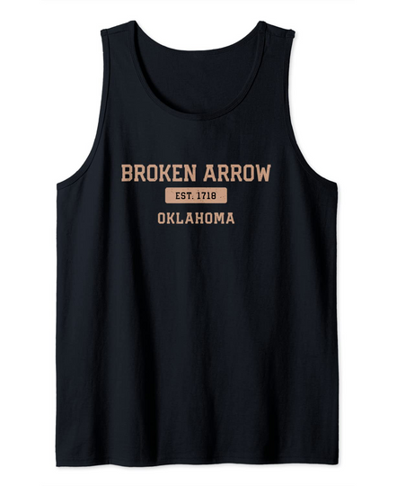Broken Arrow Oklahoma 1718 Resident OK Local Tulsa Patriotic Tank Top