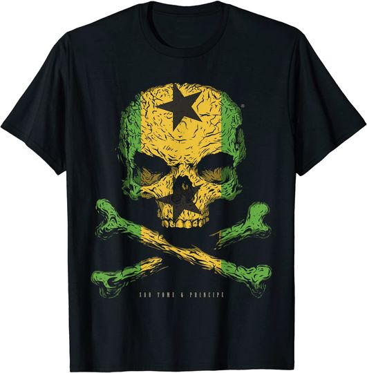 Skull Crossbones Sao Tome & Principe T Shirt