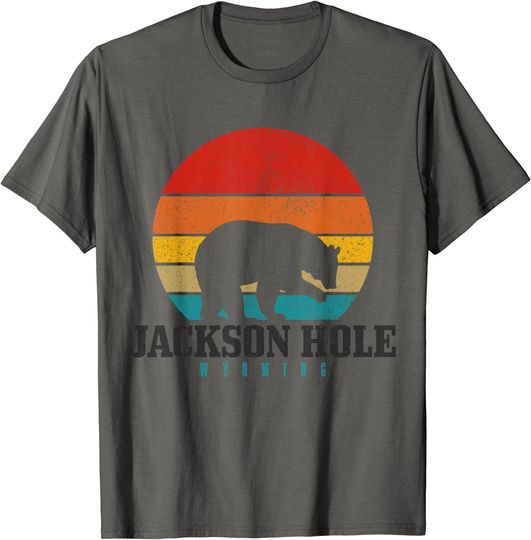 Wyoming Grizzly Bear Vintage Jackson Hole T-Shirt