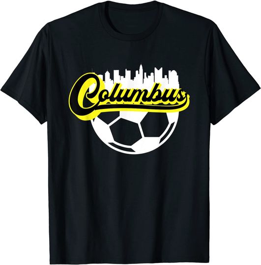 Columbus Ohio Soccer Apparel City Skyline Futbol T-Shirt