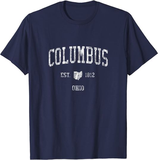 Columbus Ohio T-Shirt Vintage Sports Design Columbus OH Tee