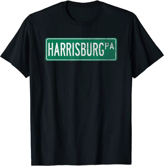 Retro Style Harrisburg PA Street Sign T Shirt