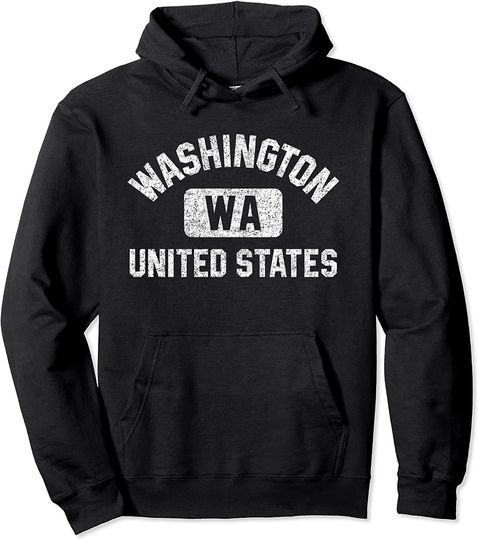 Washington White Print Pullover Hoodie