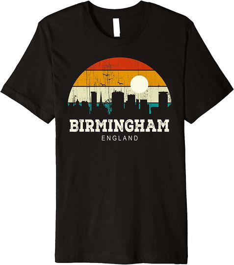 Sun Birmingham England Skyline T Shirt