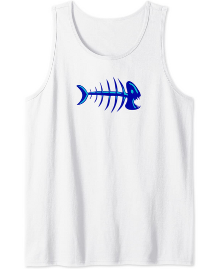 Salt Ocean Fish Bone Skeleton beach Tank Top