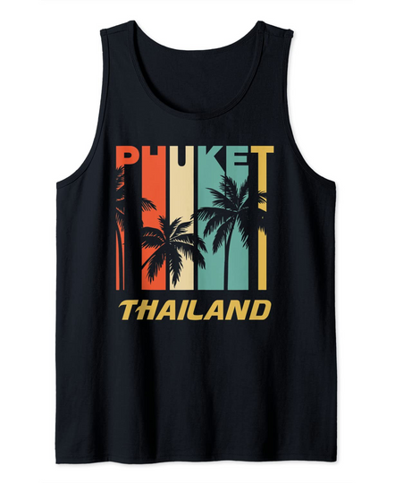 Discover Phuket Thailand Palm Trees Vacation Tank Top