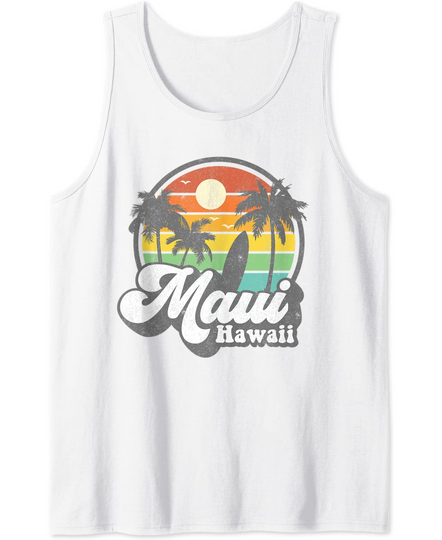 Vintage Maui Hawaii Beach Surfing 70's Tank Top