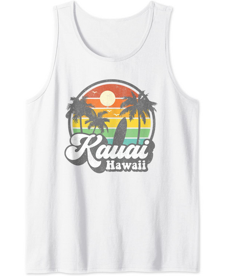 Vintage Kauai Beach Hawaii Surf  70's Tank Top